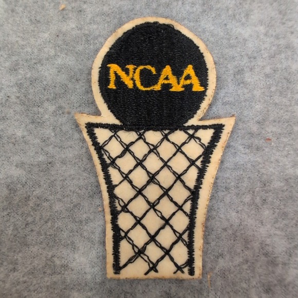 NCAA Other - Vintage NCAA Basketball Hoop Net Embroidered Patch Black Gold Collectible VG